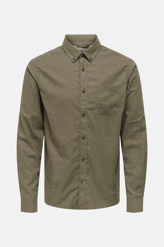 Chemise à manches longues - brun - ONLY & SONS®