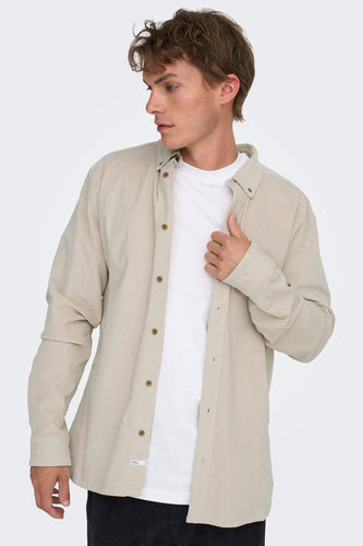 Chemise à manches longues - écru - ONLY & SONS®