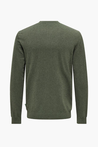 Pull à col rond - vert
