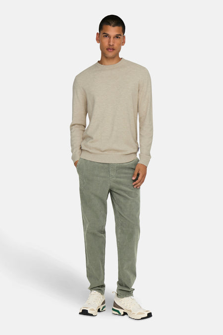 Pull à col rond - écru