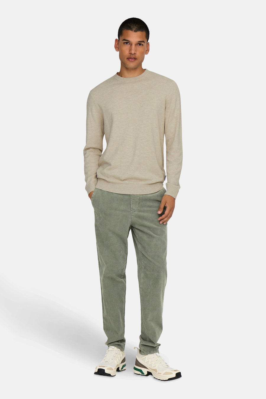 Pull à col rond - écru - ONLY & SONS®