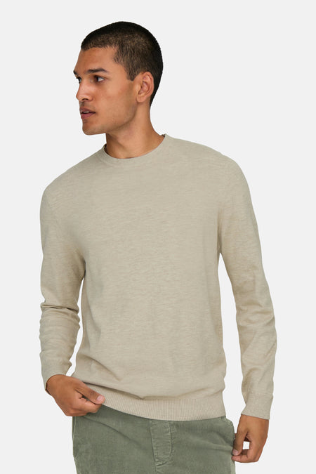 Pull à col rond - écru