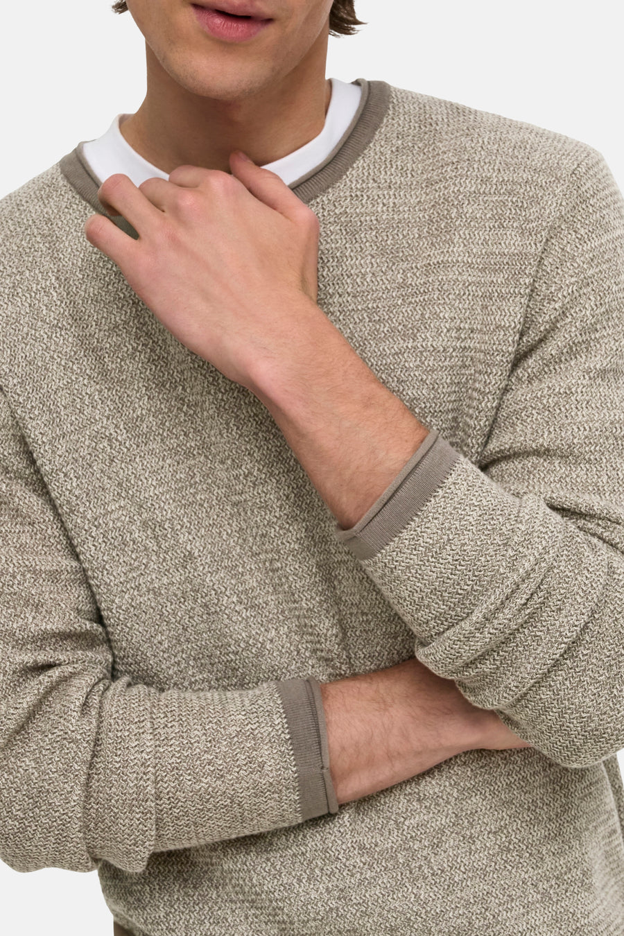 Pull col O beige - ONLY & SONS®
