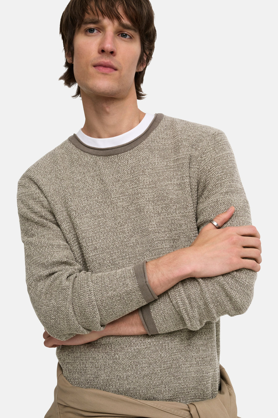 Pull col O beige - ONLY & SONS®