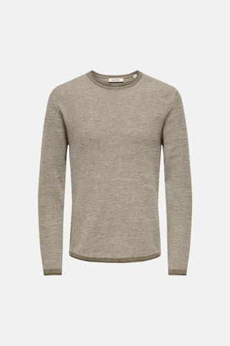 Pull col O beige - ONLY & SONS®