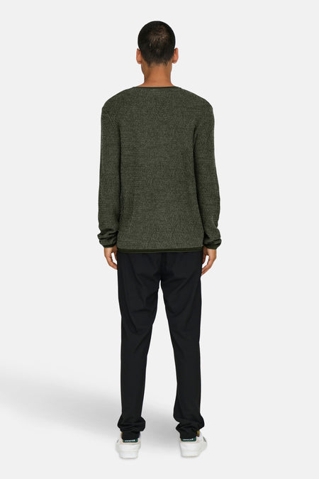 Pull à col rond - vert