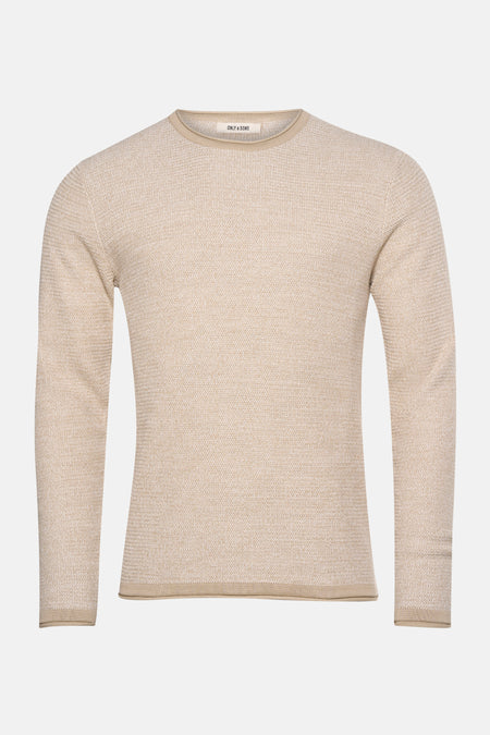 Pull à col rond - écru