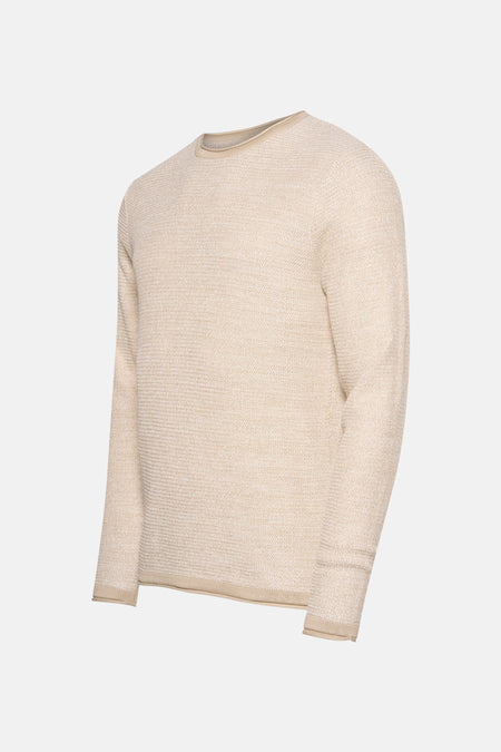 Pull à col rond - écru