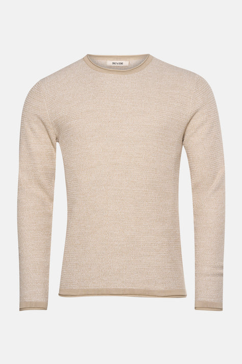Pull à col rond - écru