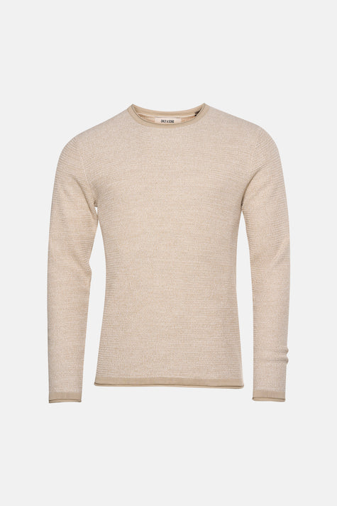 Pull à col rond - écru