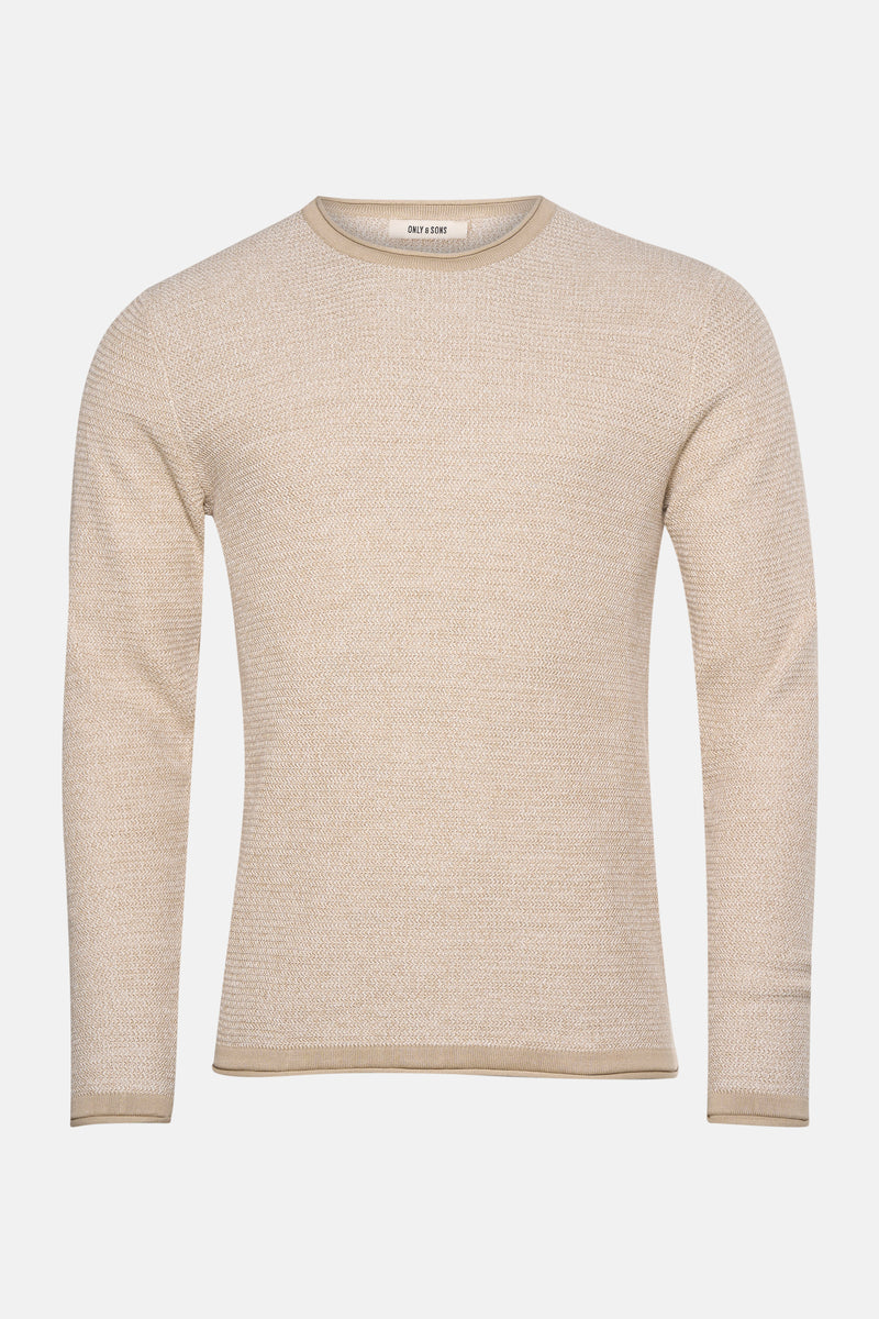 Pull à col rond - écru