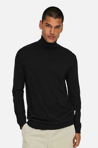 Pull à col roulé - noir - ONLY & SONS®