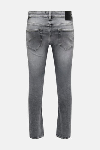 Jean slim fit en denim gris de ONLY & SONS, dos, sans autres accessoires.