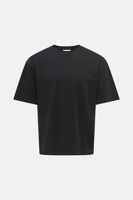T-shirt uni noir à manches courtes de ONLY & SONS®, coupe oversize.