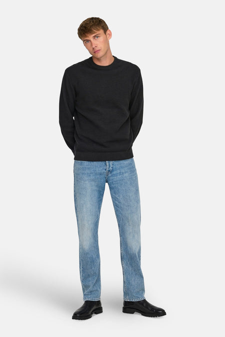 ONSTONY DS 12 LS WAFFLE CREW KNIT NOOS