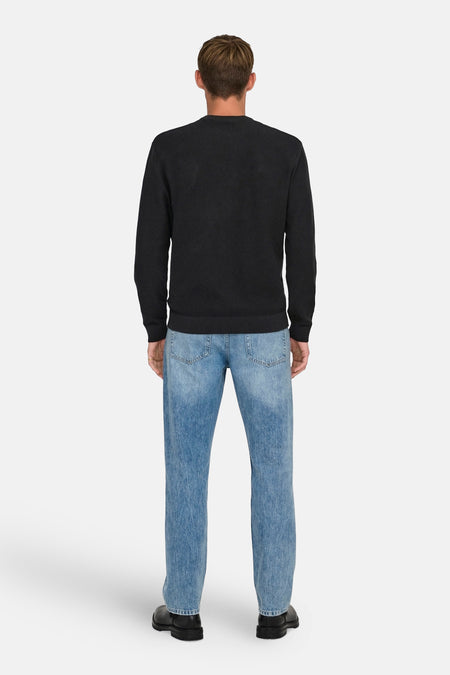 Pull à col rond - noir