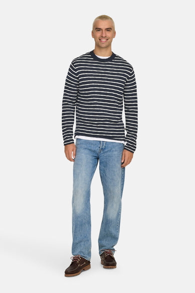 ONSDANNY REG LS STRIPE CREW KNIT