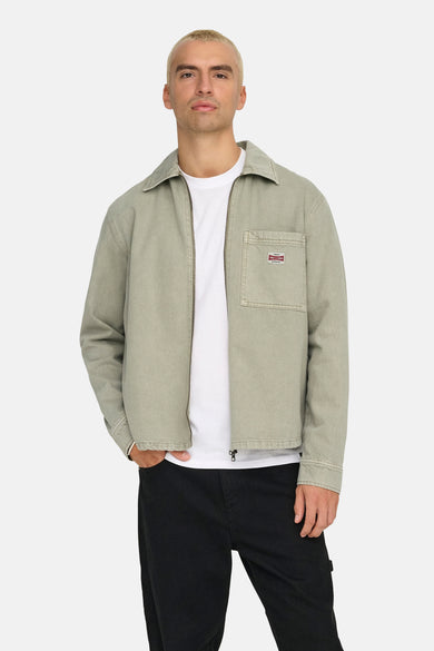 ONSRAY WASHED ZIP JACKET 0277