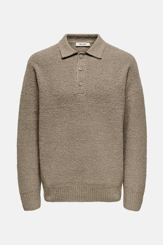 ONSDALE LIFE RLX LS POLO KNIT