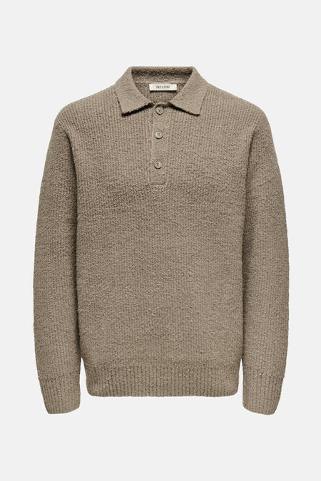 ONSDALE LIFE RLX LS POLO KNIT