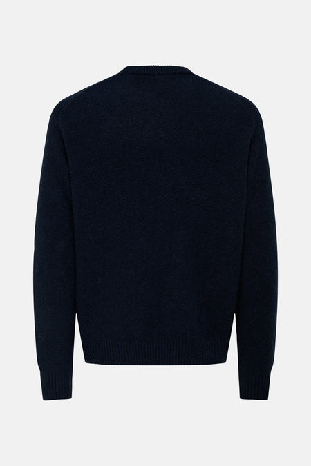 Pull à col rond - bleu