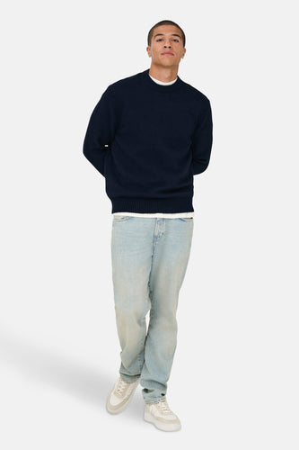 Pull à col rond - bleu - ONLY & SONS®