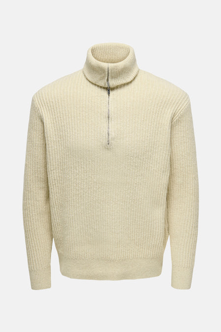 Pull à col roulé - écru