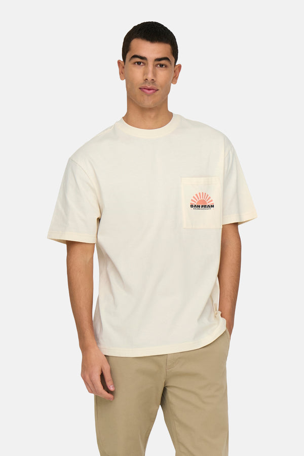 T-shirt (manches courtes) Écru - ONLY & SONS®
