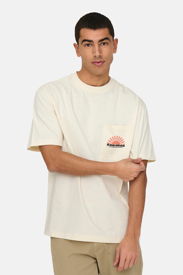 T-shirt (manches courtes) Écru - ONLY & SONS®