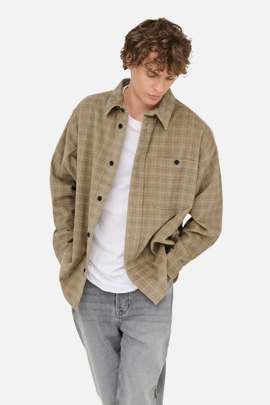 Chemise à manches longues - beige - ONLY & SONS®