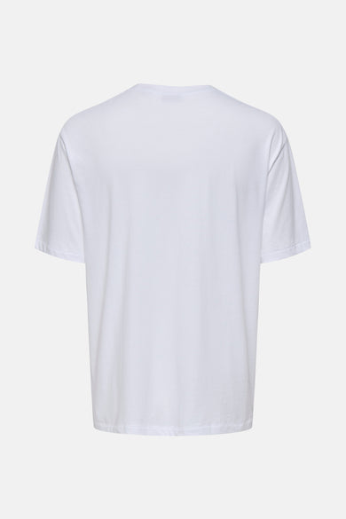 Wit T-shirt met korte mouwen van ONLY & SONS®, rugzijde weergegeven.
