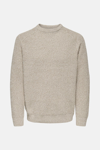 Pull à col rond - beige - ONLY & SONS®
