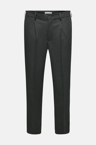 Pantalon gris ONLY & SONS avec plis et fermeture à boutons.