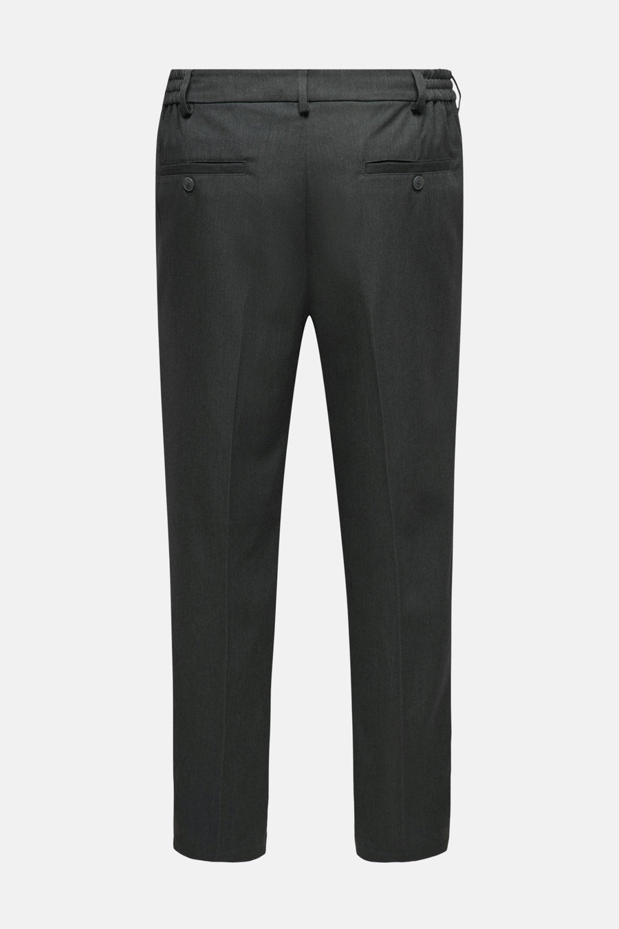 Pantalon gris d'ONLY & SONS®, avec deux poches et une ceinture élastique.
