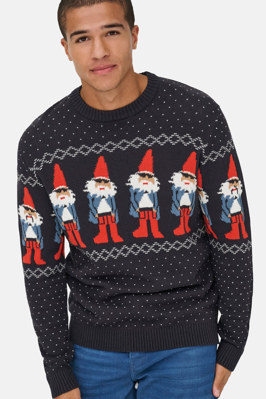 Pull à col rond - bleu - ONLY & SONS®