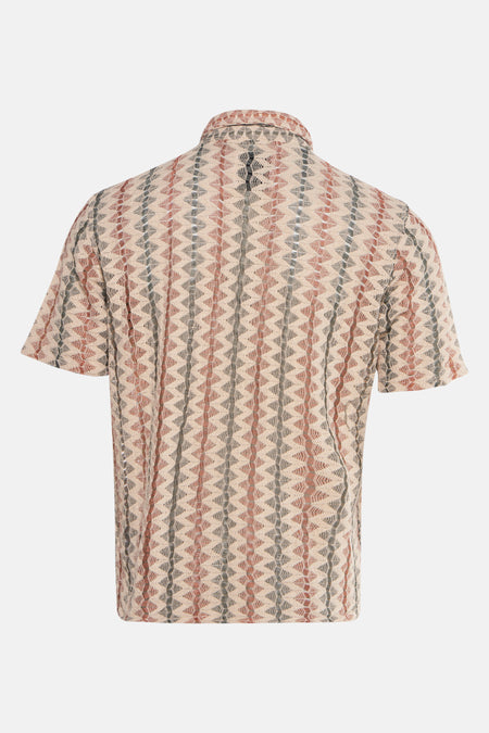 ONSCALLUM CROCHET SS RESORT AOP SHIRT