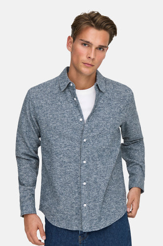 Chemise à manches longues - bleu - ONLY & SONS®