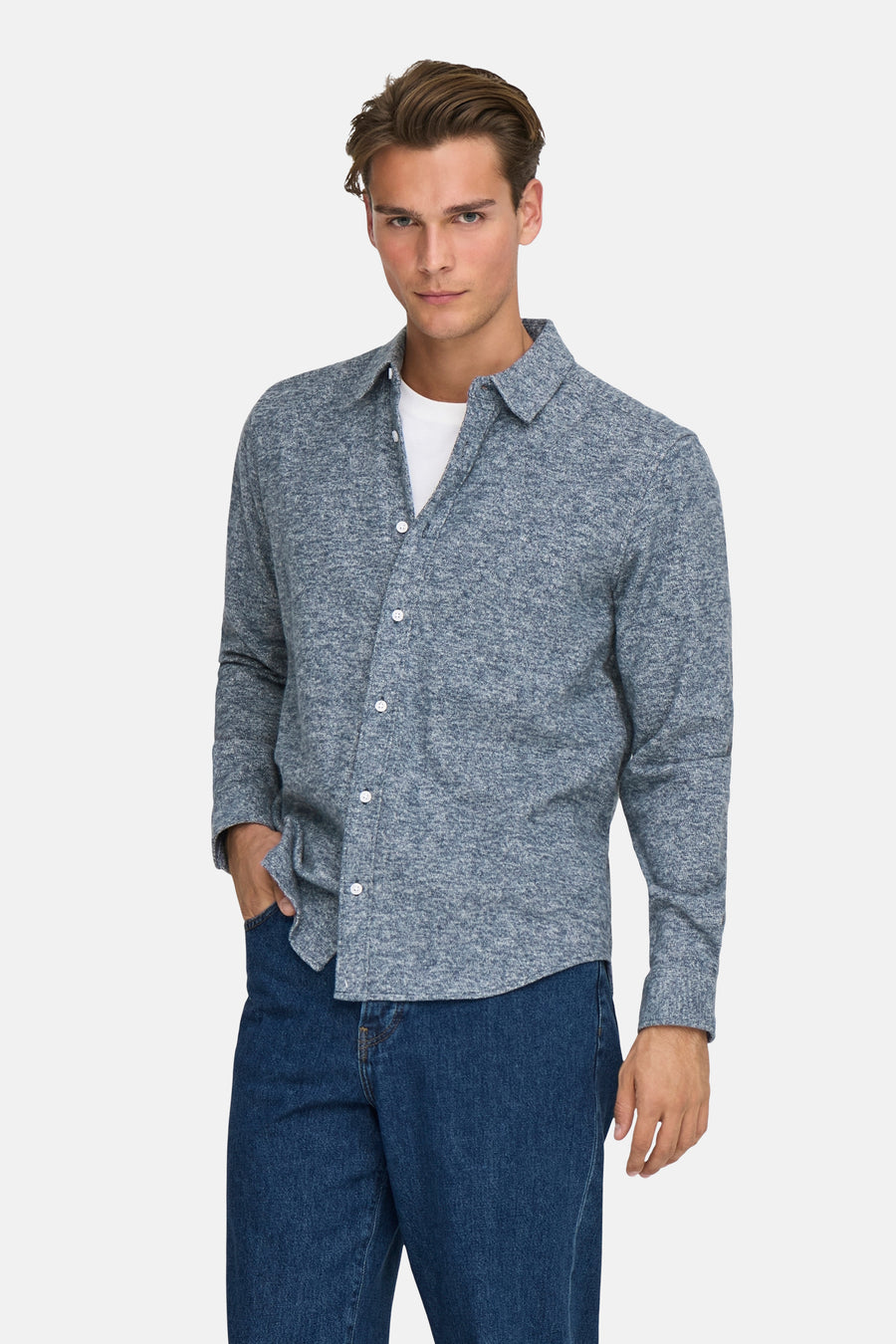 Chemise à manches longues - bleu - ONLY & SONS®