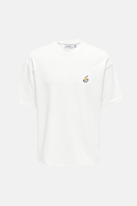 T-shirt écru à manches courtes de ONLY & SONS®, vue arrière.