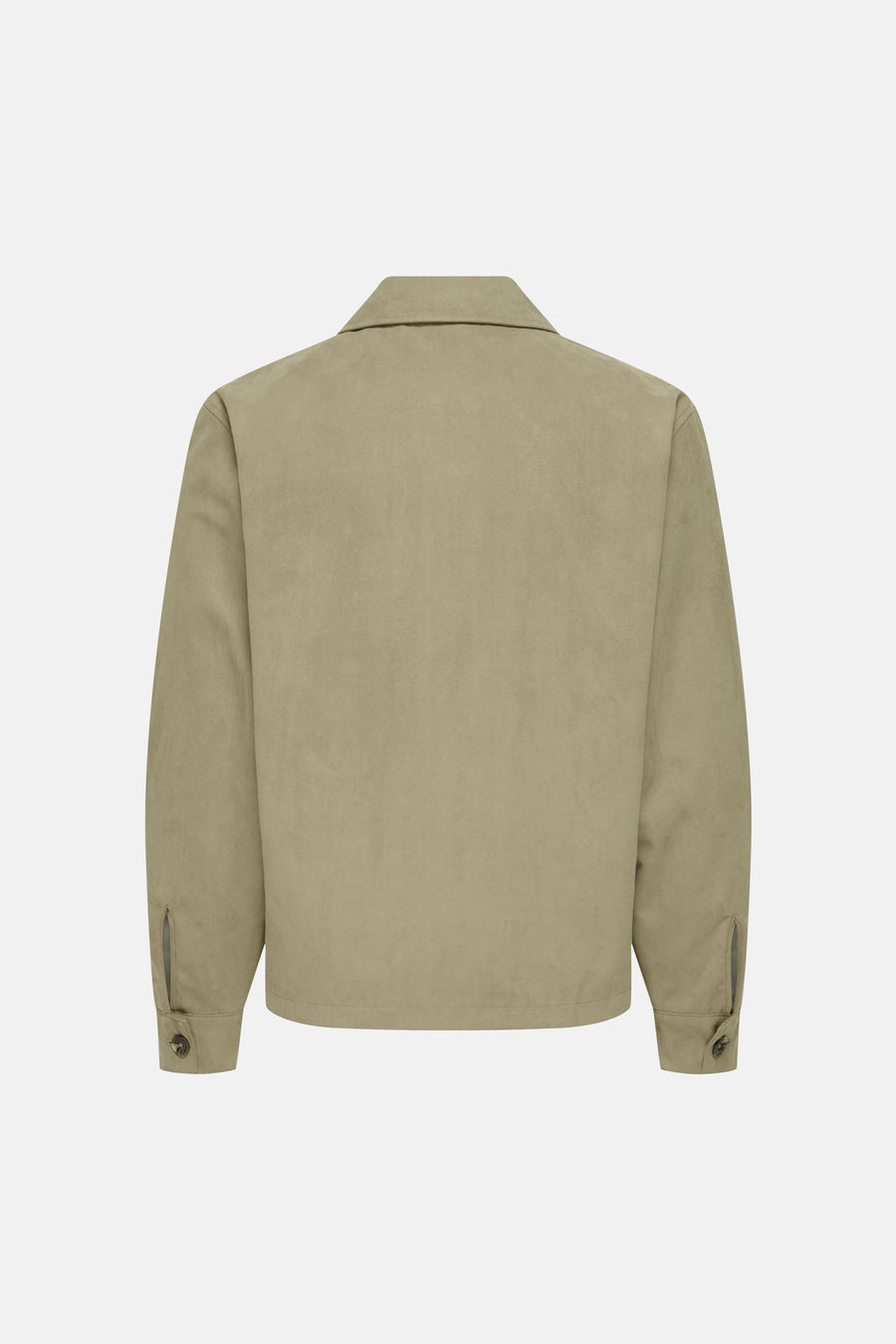 Manteau court beige de ONLY & SONS®, avec col et longues manches à boutons.