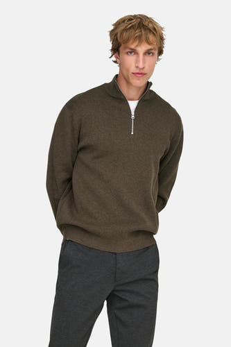 Pull col roulé brun - ONLY & SONS®