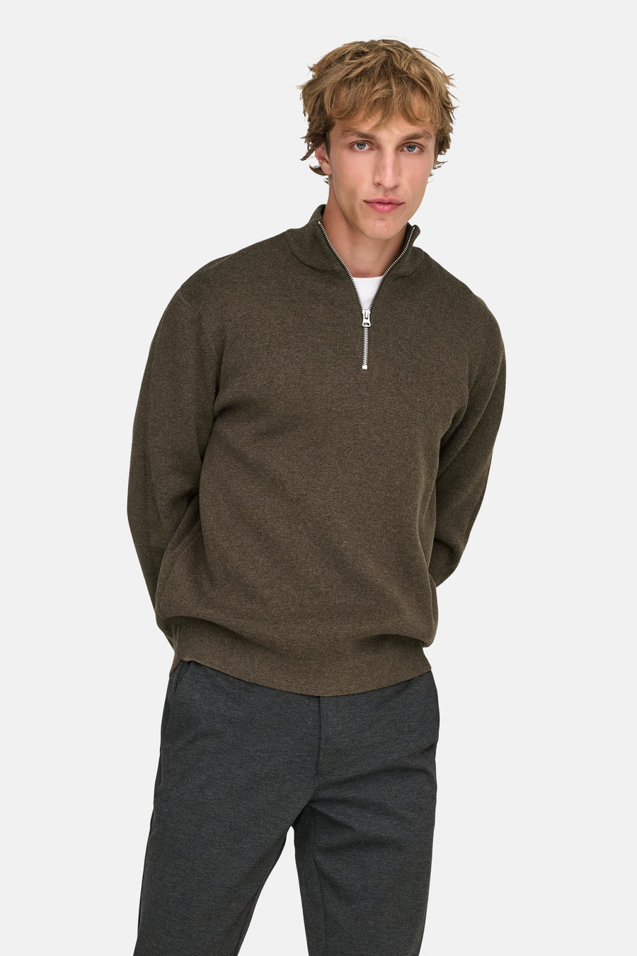 Pull col roulé brun - ONLY & SONS®