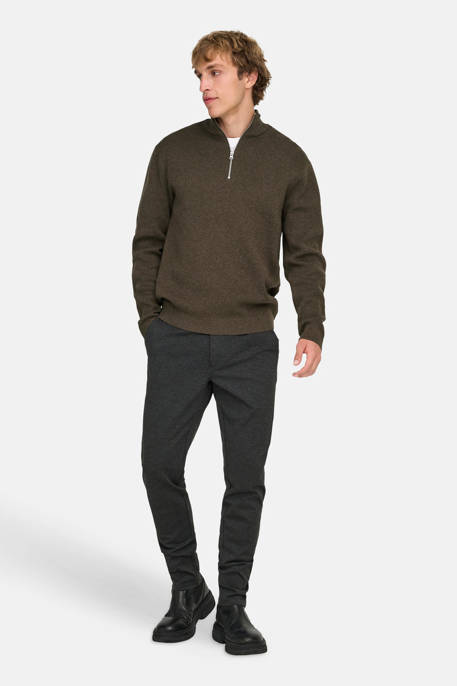 Pull col roulé brun - ONLY & SONS®