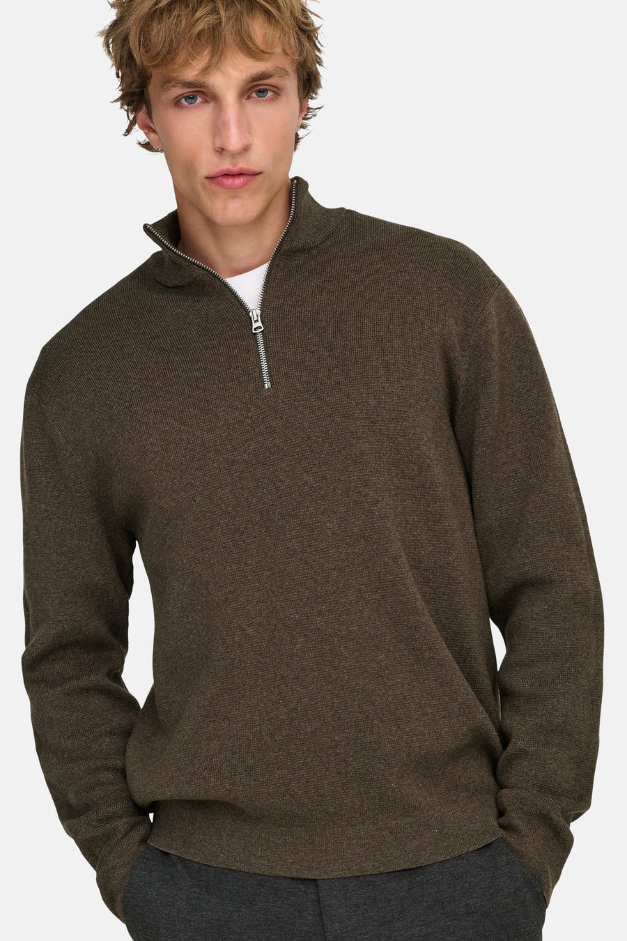 Pull col roulé brun - ONLY & SONS®
