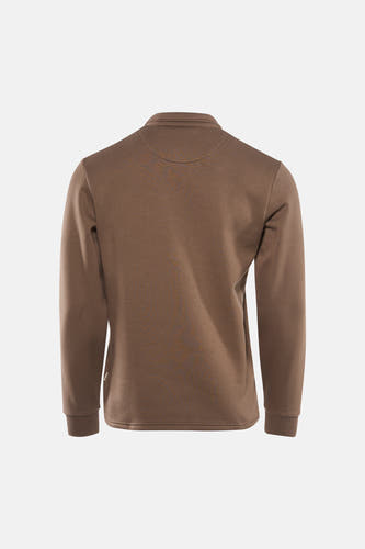Pull marron ONLY & SONS®, vu de dos, à manches longues et en tissu uni.