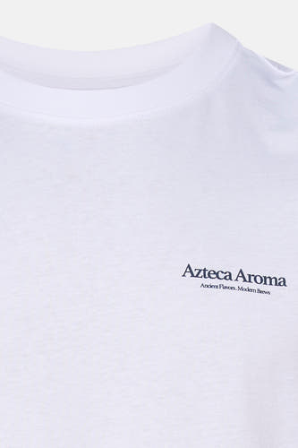 T-shirt blanc à manches courtes ONLY & SONS® avec imprimé "Azteca Aroma".