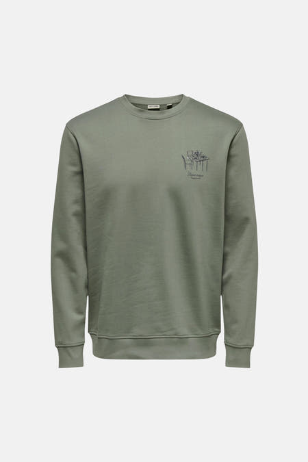 Sweatshirt met lange mouwen van ONLY & SONS met een grafische print van een picknicktafel.