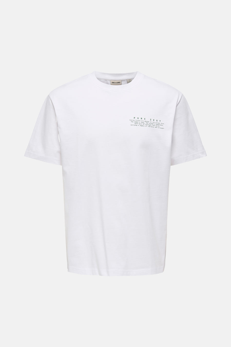 Wit T-shirt met korte mouwen van ONLY & SONS met een tekstprint op de borst.