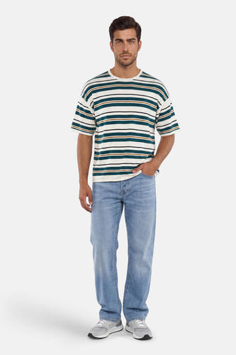T-shirt rayé multicolore à manches courtes ONLY & SONS®.