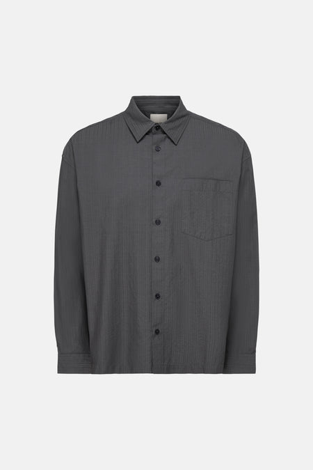 Chemise à manches longues - Grey Pinstripe